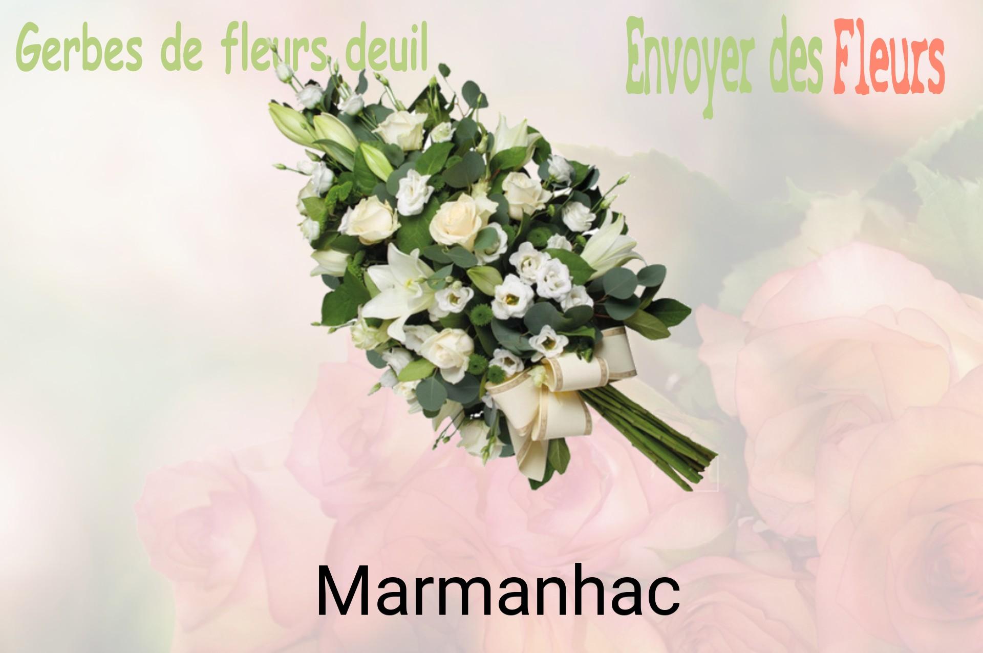Gerbe de fleurs de deuil livrée à Marmanhac